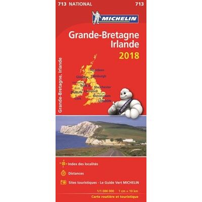 Carte Grande-Bretagne, Irlande Michelin 2018 - Publicité Carte Grande-Bretagne, Irlande Michelin 2018 - Publicité