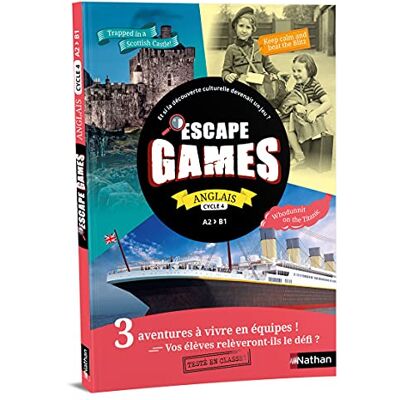 Collectif Escape Games : Anglais Cycle 4, A2-B1 - Publicité Collectif Escape Games : Anglais Cycle 4, A2-B1 - Publicité