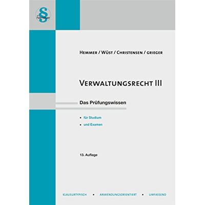 Karl-Edmund Hemmer Verwaltungsrecht Iii (Skripten - Öffentliches Recht) - Publicité Karl-Edmund Hemmer Verwaltungsrecht Iii (Skripten - Öffentliches Recht) - Publicité
