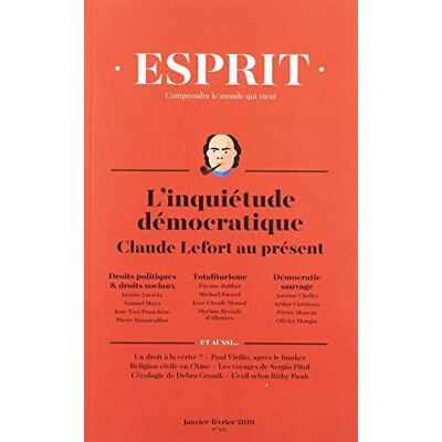 Collectif Esprit, N° 451. L'Inquiétude Démocratique : Claude Lefort Au Présent - Publicité Collectif Esprit, N° 451. L'Inquiétude Démocratique : Claude Lefort Au Présent - Publicité