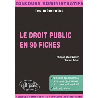Philippe-Jean Quillien Le Droit Public En 90 Fiches - Publicité Philippe-Jean Quillien Le Droit Public En 90 Fiches - Publicité