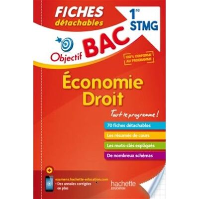Economie Droit, 1re Stmg : 70 Fiches Détachables - Publicité Economie Droit, 1re Stmg : 70 Fiches Détachables - Publicité