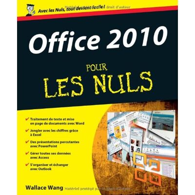 Wallace Wang Office 2010 Pour Les Nuls - Publicité Wallace Wang Office 2010 Pour Les Nuls - Publicité