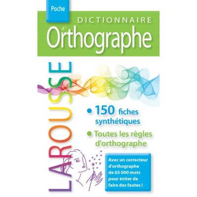 Larousse Dictionnaire D'Orthographe - Publicité Larousse Dictionnaire D'Orthographe - Publicité