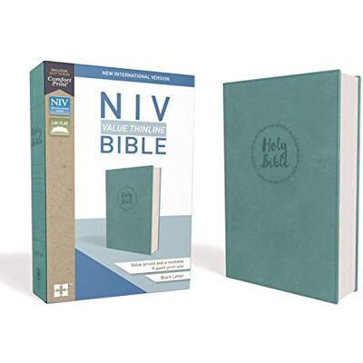 Zondervan Niv, Value Thinline Bible, Leathersoft, Teal, Comfort Print - Publicité Zondervan Niv, Value Thinline Bible, Leathersoft, Teal, Comfort Print - Publicité