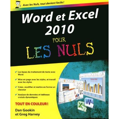 Dan Gookin Word Et Excel 2010 Pour Les Nuls - Publicité Dan Gookin Word Et Excel 2010 Pour Les Nuls - Publicité