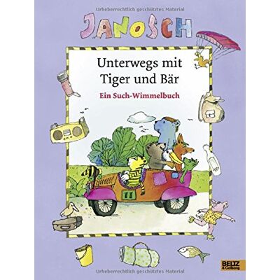 Janosch Unterwegs Mit Tiger Und Bär: Ein Such-Wimmelbilderbuch. Vierfarbiges Pappbilderbuch - Publicité Janosch Unterwegs Mit Tiger Und Bär: Ein Such-Wimmelbilderbuch. Vierfarbiges Pappbilderbuch - Publicité