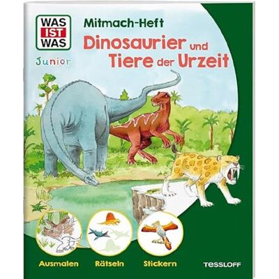 Was Ist Was Junior Mitmach-Heft Dinosaurier Und Tiere Der Urzeit / Mit Rätseln, Ausmalbildern Und Bunten Stickern Die Welt Der Dinos Entdecken / Für ... 4 Jahren (Was Ist Was Junior Mitmach-Hefte) - Publicité Was Ist Was Junior Mitmach-Heft Dinosaurier Und Tiere Der Urzeit / Mit Rätseln, Ausmalbildern Und Bunten Stickern Die Welt Der Dinos Entdecken / Für ... 4 Jahren (Was Ist Was Junior Mitmach-Hefte) - Publicité