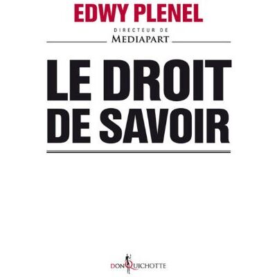 Edwy Plenel Le Droit De Savoir - Publicité Edwy Plenel Le Droit De Savoir - Publicité
