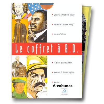Collectif Coffret Les Grandes Figures Du Protestantisme 6 V (Bandes Dessinée) - Publicité Collectif Coffret Les Grandes Figures Du Protestantisme 6 V (Bandes Dessinée) - Publicité