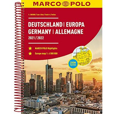 Marco Polo Reiseatlas Deutschland 2021/2022 1:300 000, Europa 1:4 500 000 (Marco Polo Reiseatlanten) - Publicité Marco Polo Reiseatlas Deutschland 2021/2022 1:300 000, Europa 1:4 500 000 (Marco Polo Reiseatlanten) - Publicité