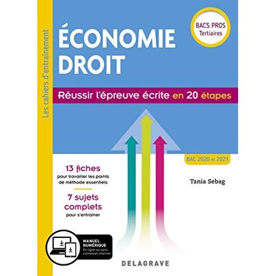 Sebag Tania Economie, Droit : Réussir L'Épreuve Écrite En 20 Étapes : Bacs Pros Tertiaires 2020 Et 2021 - Publicité Sebag Tania Economie, Droit : Réussir L'Épreuve Écrite En 20 Étapes : Bacs Pros Tertiaires 2020 Et 2021 - Publicité