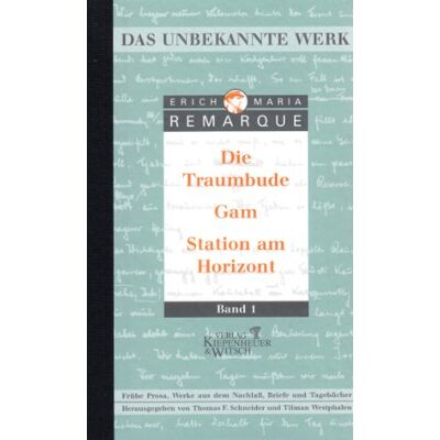 E.M. Remarque Das Unbekannte Werk: Frühe Prosa, Werke Aus Dem Nachlass, Briefe Und Tagebücher: Frühe Prosa, Werke Aus Dem Nachlaß, Briefe Und Tagebücher - Publicité E.M. Remarque Das Unbekannte Werk: Frühe Prosa, Werke Aus Dem Nachlass, Briefe Und Tagebücher: Frühe Prosa, Werke Aus Dem Nachlaß, Briefe Und Tagebücher - Publicité