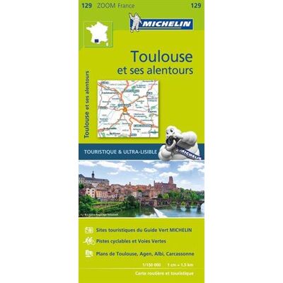 Collectif Michelin Toulouse Environs 11129 Carte Michelin Kaart Zoom - Publicité Collectif Michelin Toulouse Environs 11129 Carte Michelin Kaart Zoom - Publicité