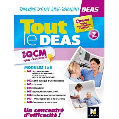 Collectif Tout Le Deas En Qcm + Qroc + Cas Concrets : Diplôme D'Etat Aide-Soignant : Modules 1 À 8 - Publicité Collectif Tout Le Deas En Qcm + Qroc + Cas Concrets : Diplôme D'Etat Aide-Soignant : Modules 1 À 8 - Publicité