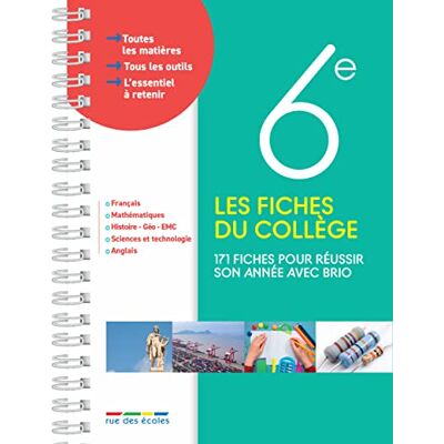 Mathilde Schuhmacher Les Fiches Du Collège, 6e : 171 Fiches Pour Réussir Son Année Avec Brio - Publicité Mathilde Schuhmacher Les Fiches Du Collège, 6e : 171 Fiches Pour Réussir Son Année Avec Brio - Publicité