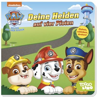 Panini Paw Patrol: Deine Helden Auf Vier Pfoten: Pappbilderbuch Mit Schiebern, Stanzen Und Drehelementen - Publicité Panini Paw Patrol: Deine Helden Auf Vier Pfoten: Pappbilderbuch Mit Schiebern, Stanzen Und Drehelementen - Publicité