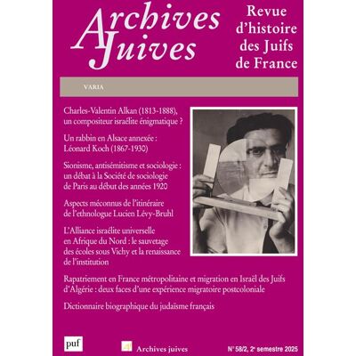 Collectif Archives Juives, N° 58-2. Varia - Publicité Collectif Archives Juives, N° 58-2. Varia - Publicité