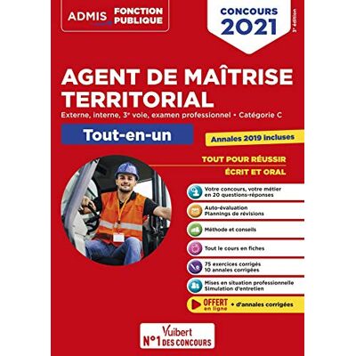 Collectif Agent De Maîtrise Territorial : Externe, Interne, 3e Voie, Examen Professionnel, Catégorie C, Tout-En-Un : Concours 2021 - Publicité Collectif Agent De Maîtrise Territorial : Externe, Interne, 3e Voie, Examen Professionnel, Catégorie C, Tout-En-Un : Concours 2021 - Publicité