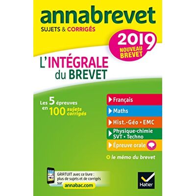 Collectif L'Intégrale Du Brevet : Nouveau Brevet 2019 - Publicité Collectif L'Intégrale Du Brevet : Nouveau Brevet 2019 - Publicité