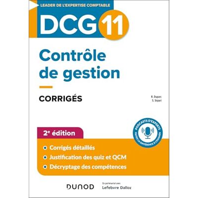 Romaric Duparc Dcg 11, Contrôle De Gestion : Corrigés - Publicité Romaric Duparc Dcg 11, Contrôle De Gestion : Corrigés - Publicité