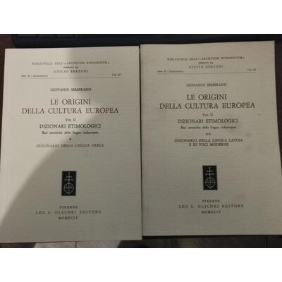 Le Origini Della Cultura Europea. Dizionari Etimologici. Basi Semantiche Delle Lingue Indeuropee. Dizionario Della Lingua Greca. Dizionario Della ... 2/1) (Biblioteca Dell'«archivum Romanicum») - Publicité Le Origini Della Cultura Europea. Dizionari Etimologici. Basi Semantiche Delle Lingue Indeuropee. Dizionario Della Lingua Greca. Dizionario Della ... 2/1) (Biblioteca Dell'«archivum Romanicum») - Publicité