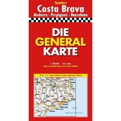 Collectif Die Generalkarte Costa Brava Andorra/perpignan/barcelona 1:200 000 - Publicité Collectif Die Generalkarte Costa Brava Andorra/perpignan/barcelona 1:200 000 - Publicité