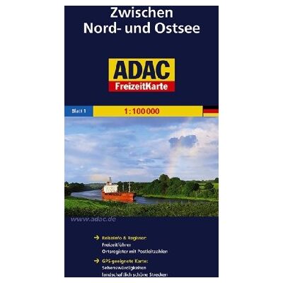 Adac Freizeitkarte, Bl.1, Zwischen Nord- Und Ostsee: Reiseinfo & Register: Freizeitführer, Ortsregister Mit Postleitzahlen. Gps-Geeignete Karte: Sehenswürdigkeiten, Landschaftlich Schöne Strecken - Publicité Adac Freizeitkarte, Bl.1, Zwischen Nord- Und Ostsee: Reiseinfo & Register: Freizeitführer, Ortsregister Mit Postleitzahlen. Gps-Geeignete Karte: Sehenswürdigkeiten, Landschaftlich Schöne Strecken - Publicité