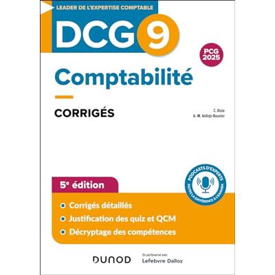 Charlotte Disle Dcg 9, Comptabilité : Corrigés : Pcg 2025 - Publicité Charlotte Disle Dcg 9, Comptabilité : Corrigés : Pcg 2025 - Publicité