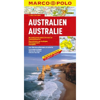 Marco Polo Kontinentalkarte Australien 1:4 Mio.: Mit Landschaftlich Schönen Strecken Und Sehenswürdigkeiten. Übersichtskarte Zum Ausklappen, Entfernungstabelle, Ortsregister - Publicité Marco Polo Kontinentalkarte Australien 1:4 Mio.: Mit Landschaftlich Schönen Strecken Und Sehenswürdigkeiten. Übersichtskarte Zum Ausklappen, Entfernungstabelle, Ortsregister - Publicité