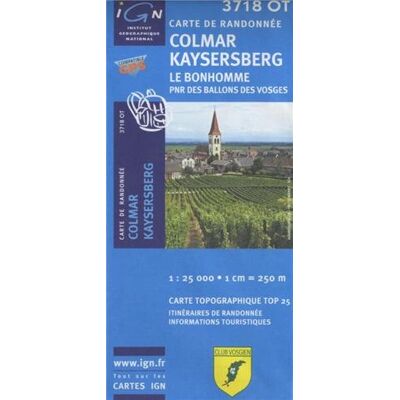 IGN Colmar Kaysersberg 1 : 25 000: Le Bonhomme Pnr Des Ballons Des Vosges - Publicité IGN Colmar Kaysersberg 1 : 25 000: Le Bonhomme Pnr Des Ballons Des Vosges - Publicité