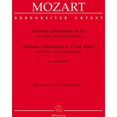 Wolfgang Amadeus Mozart Sinfonia Concertante Für Violine, Viola Und Orchester Es-Dur Kv 364 (320d). Stimmen, Urtextausgabe - Publicité Wolfgang Amadeus Mozart Sinfonia Concertante Für Violine, Viola Und Orchester Es-Dur Kv 364 (320d). Stimmen, Urtextausgabe - Publicité