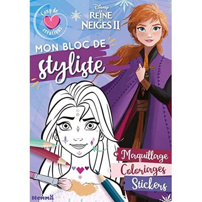 Disney La Reine Des Neiges Ii : Mon Bloc De Styliste : Maquillage, Coloriages, Stickers - Publicité Disney La Reine Des Neiges Ii : Mon Bloc De Styliste : Maquillage, Coloriages, Stickers - Publicité