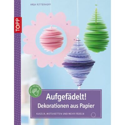 Anja Ritterhoff Aufgefädelt! Dekorationen Aus Papier: Kugeln, Motivketten Und Mehr Fädeln - Publicité Anja Ritterhoff Aufgefädelt! Dekorationen Aus Papier: Kugeln, Motivketten Und Mehr Fädeln - Publicité
