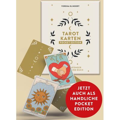 Verena Klindert Tarotkarten Pocket Edition: Tarotkarten Mit Buch, Set Für Anfänger: Beschreibungen Zu Fragen & Karten Für Die Kleinen Momente Zwischendurch - Publicité Verena Klindert Tarotkarten Pocket Edition: Tarotkarten Mit Buch, Set Für Anfänger: Beschreibungen Zu Fragen & Karten Für Die Kleinen Momente Zwischendurch - Publicité