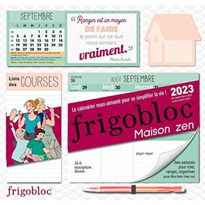 Play Bac Frigobloc Maison Zen : Le Calendrier Maxi-Aimanté Pour Se Simplifier La Vie ! : 2023, De Septembre 2022 À Décembre 2023 - Publicité Play Bac Frigobloc Maison Zen : Le Calendrier Maxi-Aimanté Pour Se Simplifier La Vie ! : 2023, De Septembre 2022 À Décembre 2023 - Publicité