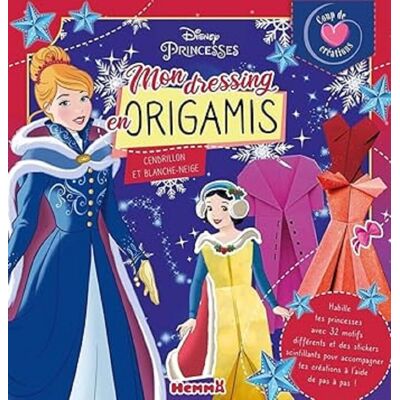 Disney Princesses : Mon Dressing En Origamis : Cendrillon Et Blanche-Neige - Publicité Disney Princesses : Mon Dressing En Origamis : Cendrillon Et Blanche-Neige - Publicité