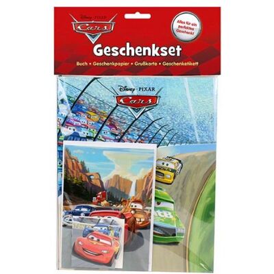 Walt Disney Disney Cars Geschenkset: Buch, Geschenkpapier, Grußkarte, Geschenketikett - Publicité Walt Disney Disney Cars Geschenkset: Buch, Geschenkpapier, Grußkarte, Geschenketikett - Publicité