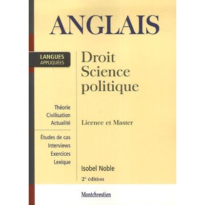 Isobel Noble Anglais : Droit, Science Politique, Licence Et Master - Publicité Isobel Noble Anglais : Droit, Science Politique, Licence Et Master - Publicité