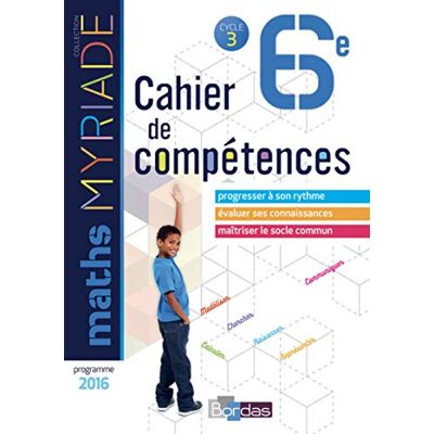 Collectif Maths 6e, Cycle 3 : Cahier De Compétences : Programme 2016 - Publicité Collectif Maths 6e, Cycle 3 : Cahier De Compétences : Programme 2016 - Publicité