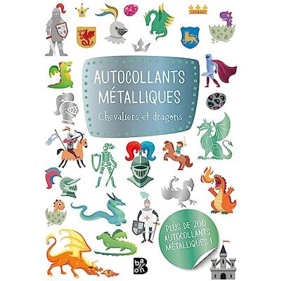 Ballon Autocollants Métalliques : Chevaliers Et Dragons - Publicité Ballon Autocollants Métalliques : Chevaliers Et Dragons - Publicité