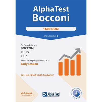 Carlo Tabacchi Alpha Test. Bocconi. 1600 Quiz. Per L'Ammissione A Bocconi, Luiss, Liuc. Valido Anche Per Gli Studenti Di 4ª Early Session. Nuova Ediz. Con Software Di Simulazione (Testuniversitari) - Publicité Carlo Tabacchi Alpha Test. Bocconi. 1600 Quiz. Per L'Ammissione A Bocconi, Luiss, Liuc. Valido Anche Per Gli Studenti Di 4ª Early Session. Nuova Ediz. Con Software Di Simulazione (Testuniversitari) - Publicité