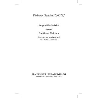 Various Die Besten Gedichte 2016/2017 - Publicité Various Die Besten Gedichte 2016/2017 - Publicité