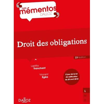 Droit Des Obligations : À Jour De La Loi De Ratification Du 20 Avril 2018 - Publicité Droit Des Obligations : À Jour De La Loi De Ratification Du 20 Avril 2018 - Publicité