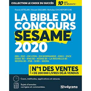 La Bible Du Concours Sésame 2020 : Cours, Méthodes, Applications
