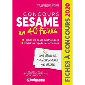 Concours Sésame : 40 Fiches, Méthodes, Savoir-Faire Et Astuces :