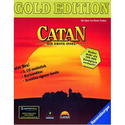 Ravensburger Catan : La première île - Édition Or - Jeu d'occasion - Publicité Ravensburger Catan : La première île - Édition Or - Jeu d'occasion - Publicité