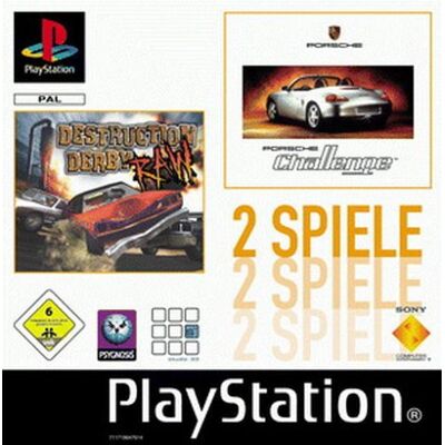 Sony Twinpack: Destruction Derby Raw & Porsche Chall. Publicité Sony Twinpack: Destruction Derby Raw & Porsche Chall. Publicité