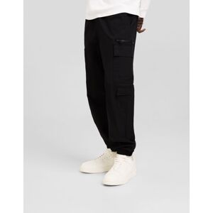 Bershka Pantalon Jogger Technique Multifonction Homme Xl Noir