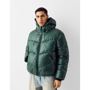 Bershka Doudoune Finition Brillante Homme M Vert